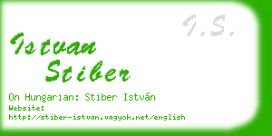istvan stiber business card